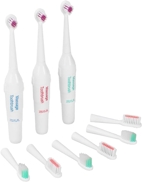YARNOW 3pc Electric Toothbrush for Pets Portable Random Colors Gentle Gums Cleaning
