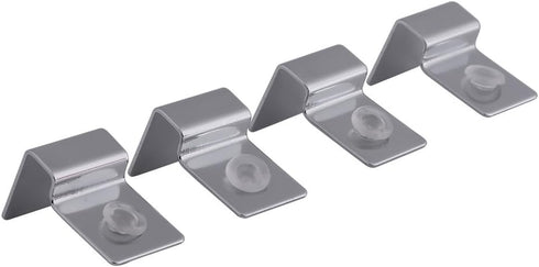 Pack of 4 Stainless Steel Aquarium Fish Tank Glass Cover Clip Support Holder (12mm)