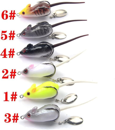 Yellow Fishing Bait Rubber Mouse, Bass Fishing Lure Crankbait Tackle Lures, Baits and Attractants