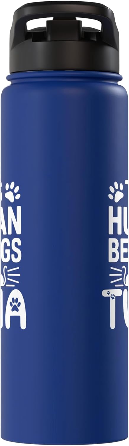 Tuna Cat Name GIfts Cat Name Tuna Human Belongs to Cat Name Tuna Stainless Steel Insulated Water Bottle