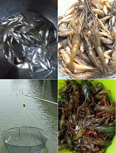 Foldable Fishing Net, Hand Casting Cage Crab Net for Minnows, Crab, Lobsters, and Fishes
