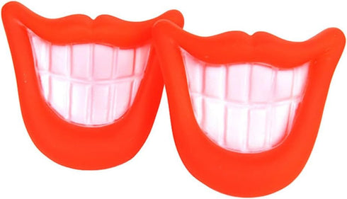 Prettysell Big Red Lip Rubber Puppy Dog Toy with Sound Squeaker for Pet Dogs, Squeaky Toy