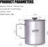 LIXADA Titanium French Press Coffee Maker - 750ml, Corrosion Resistant, Foldable Handle