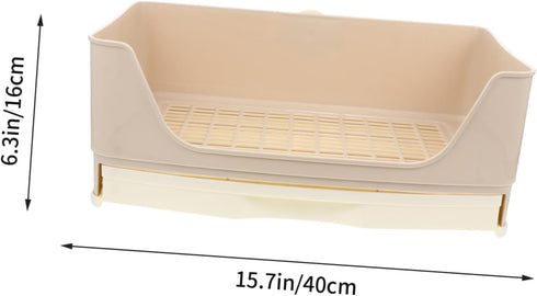 LIOOBO Chinchillas Rabbit Potty Trainer Large Drawer Style Litter Box for Pets Portable and Easy to Clean for Rabbits