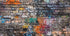 Graffiti Brick Wall Aquarium Background, Art Theme Fish Tank Background 48X18IN