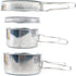 4pcs Set Backpacking Toddmomy Stainless Steel Cookware Portable Cooking Supplies for Outdoor Camping Hiking