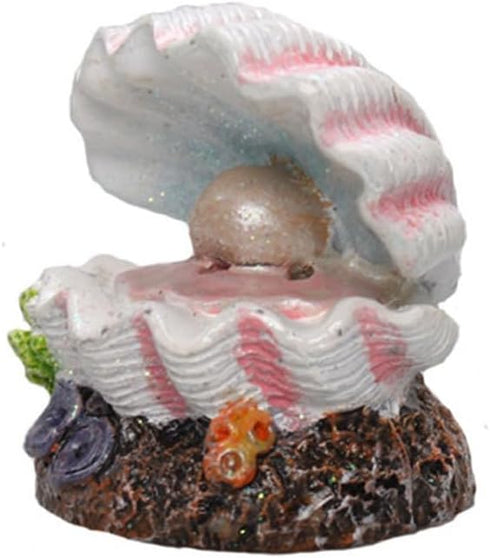 1PCS Pearl Shell Ornament for Fish Tank, Tropical Clam Decoration