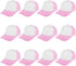 ZH 12 Pcs Blank Sublimation Trucker Hats, Polyester Mesh Baseball Cap for Men and Women