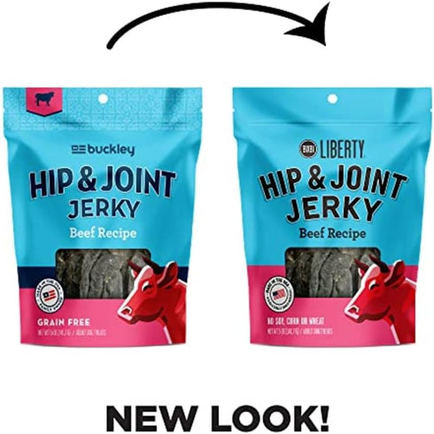 5 BIXBI Liberty Functional Healthy Hip And Joint Dog Jerky Treats, Beef Recipe, Ounce