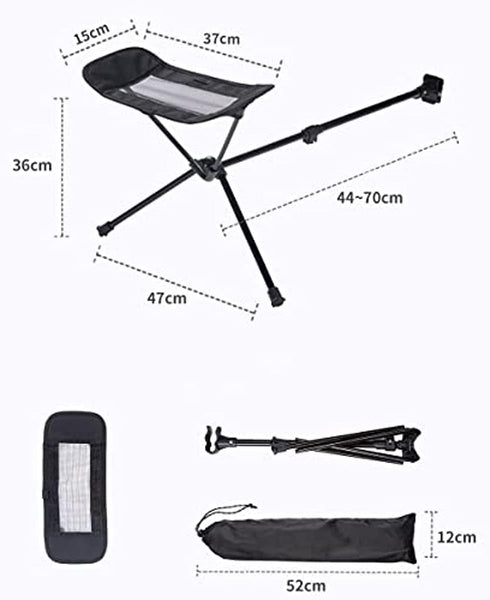 Limecute Hammock Universal Camping Chair Foot Rest Ottoman Folding Attachable Leg Rest Recliner Lazy Retractable