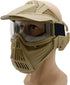 Tactical Mask Airsoft Masks for BB Hunting, Full Face Tactical Gear, Impact Resistant with Goggles for Outdoor