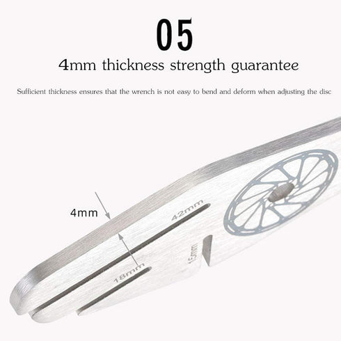 VXM Bike Disc Rotor Alignment Tool, Truing Wrench Bicycle Brake Disc Adjuster with 4 Pcs Brake Pads
