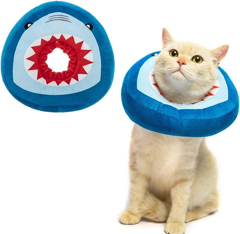 EXPAWLORER Cat Cone Collar Soft, Adjustable Cute Cat Recovery Collars After Surgery, Comfortable Neck Elizabethan Pet