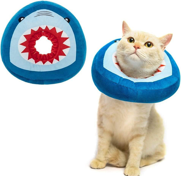 EXPAWLORER Cat Cone Collar Soft, Adjustable Cute Cat Recovery Collars After Surgery, Comfortable Neck Elizabethan Pet
