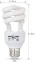 REPTIZOO Energy Saving Lamps UVB Bulb - Spiral Compact 15 Watts UVB 10.0 for Reptiles