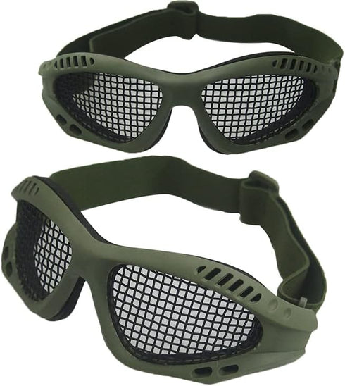 Safety Mesh Goggles Anti Fog for Outdoor Games Sports Paintball Riding Cycling