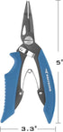 KastKing Intimidator Fishing Pliers, Corrosion Resistant Polymer Coated Tools, Tungsten Carbide Cutters for Saltwater