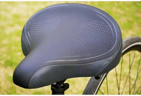 YLG Wide Bike Seat, Comfortable Electric Bike Saddle Cushion with Storage, Durable Leather, Universal Fit