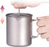 LIXADA Titanium French Press Coffee Maker - 750ml, Corrosion Resistant, Foldable Handle