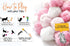 Cat Toys Furry Ball with Bell for Cats - Kitty Rabbit Tails (Pink with Bell)