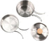 zaoalife 2pcs Set Set Backpacking Camping Cookware Outdoors Stainless Steel Cookware Non-Stick Lightweight Pot Pan