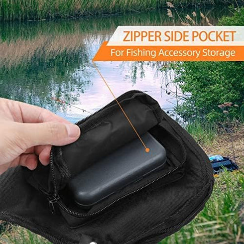 Lixada 31.1 Inch Fishing Rod Case, Fishing Tackle Bag, Portable Fishing Rod Reel Storage Tubes