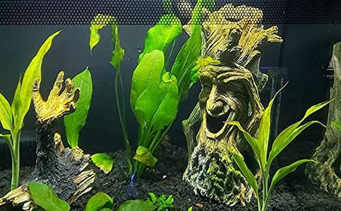 Fish Tank Tree Trunk Decorations, Lifelike Hollow Wood Ornament for Fish to Swim Through