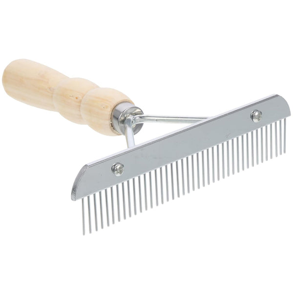 iplusmile Dematting Brush Rake - Gentle Grooming Brush with Wood Handle for Horses, Dogs, and Shedding Grooming