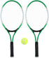 N/H Set of 2 Teenager's Tennis Rackets with Free Ball for Training, Carbon Fiber Top Steel Material Tennis String