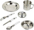 Set 1-2 Backpacking BESPORTBLE Stainless Steel Cookware and Portable Camping Tableware for People, Outdoor Picnic