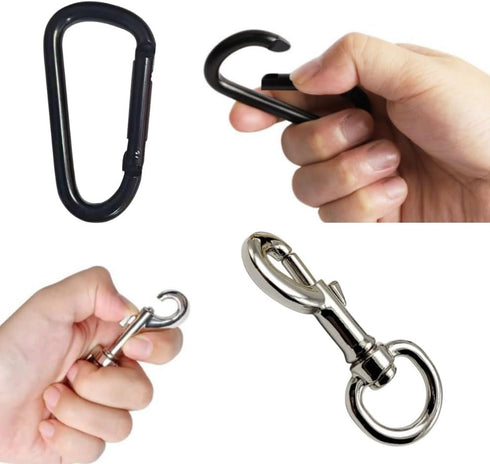 Dog Leash with Metal Shock Absorbing Spring Buckle, Heavy Duty Steel Tent Rope Fixed Buckle for Outdoor Training