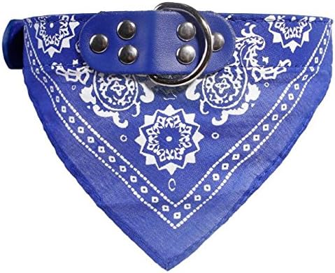 Deep Blue Fashion Dog Bandana Collar with Puppy Bandana for Medium Dogs