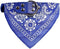 Deep Blue Fashion Dog Bandana Collar with Puppy Bandana for Medium Dogs
