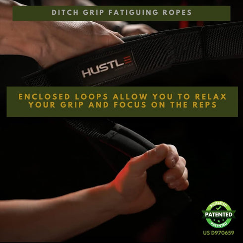 Hustle Athletics Tricep Rope Cable Attachments for Gym Use, Multi Workout Rope Cable Machine Attachment