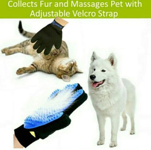 Mr. Peanut's Pet Grooming Glove Brush and Deshedding Aid, 259 Silicone Pins for Effective Grooming