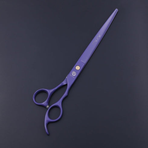 Purple Dragon 8.0 inch Professional Dog Grooming Hair Cutting Scissor & Curved Scissor & Chunker Shear Kit with Bag