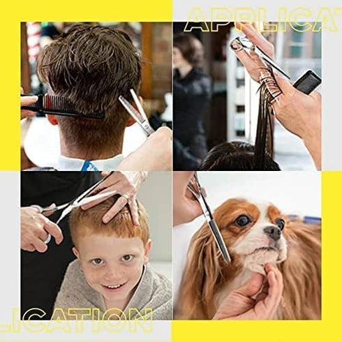 Dog Grooming Scissors Set - Safe Stainless Steel Eye Cutter for Dogs and Cats, Home Professional Grooming Tool