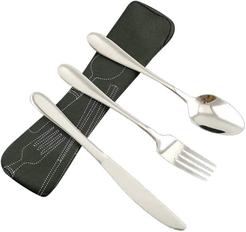 Ochine Portable Travel Utensils Set Portable Stainless Steel Flatware Sets Travel Camping