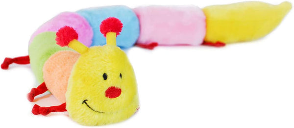 ZippyPaws Deluxe Caterpillar Dog Toy, 30" Squeaky Pet Toy for Medium & Large Dogs, Soft Plush Chew Toy