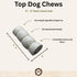6 5 Pack, Top Dog Chews Roasted Beef Cheek Rolls, Long Lasting Dog Bones for Aggressive Chewers, Rawhide Free Dog