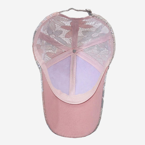 Women's Bling Rhinestone Butterfly Baseball Cap - Adjustable Hip Hop Hat for Outdoor Casual Wear