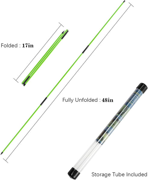 Rhino Valley Golf Alignment Sticks - Collapsible Practice Rods for Aiming & Swing Training