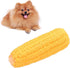 Yellow Pet Dog Puppy Latex Corn Shape Squeaky Chew Toy, Bite-Resistant Interactive Play Toy