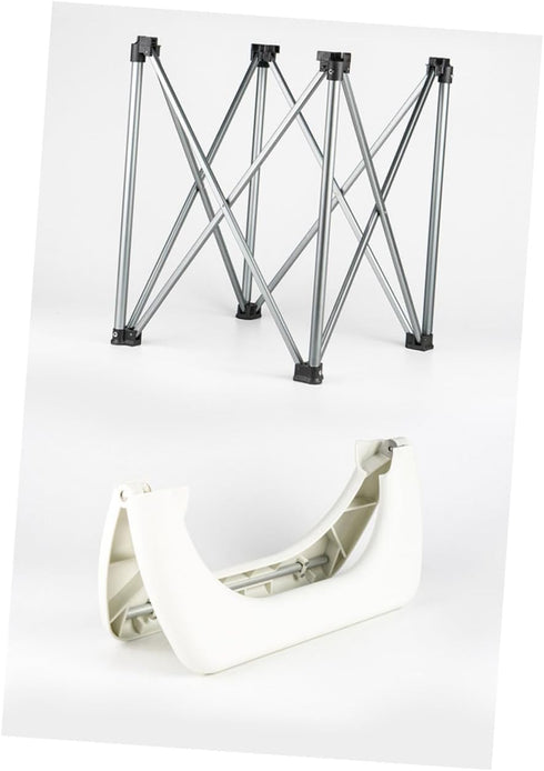Cabilock Portable Folding Toilet White Lightweight Outdoor Emergency Portable Toilet for Camping