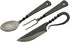SZCO Supplies 7.25" Medieval Eating Utensil Set: Fork, Knife, Spoon, Carbon Steel, Multicolor (HS-4406)