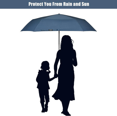G4Free 54 Inch Large Golf Umbrella, Automatic Square 3 Folding Windproof Compact Travel Rain Umbrella