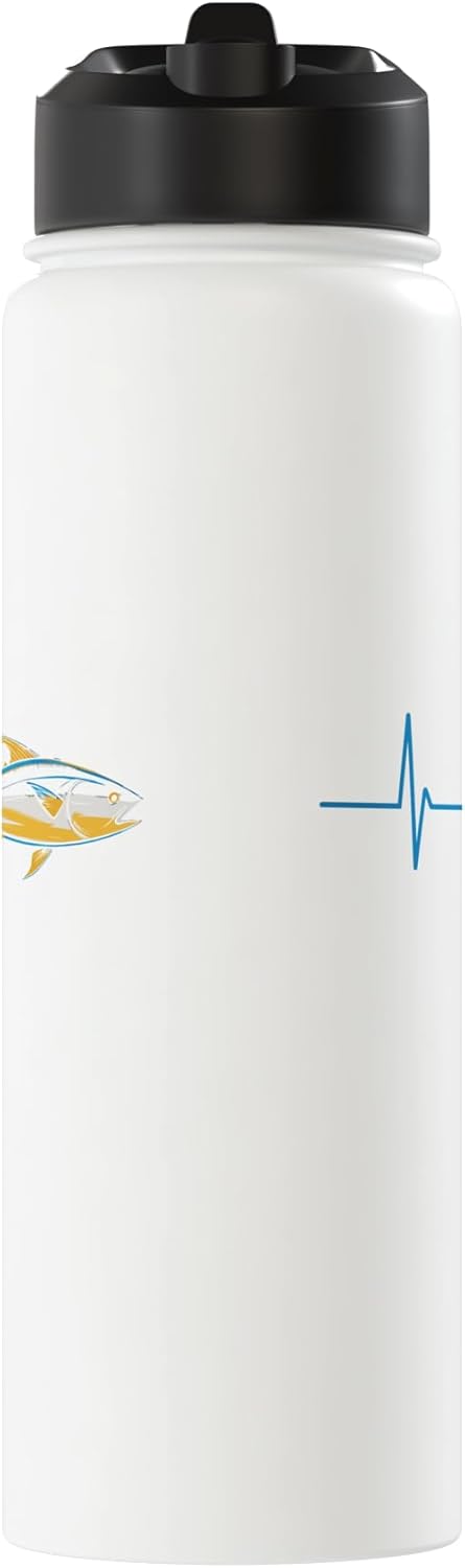 Tuna Fish Tuna Lovers Tuna Heartbeat Stainless Steel Insulated Water Bottle