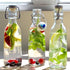 Glass Water Bottle (Peace), Made in USA, Reusable, Swing Lid, BPA-Free, 500 ml, Leak Proof, Dishwasher Safe