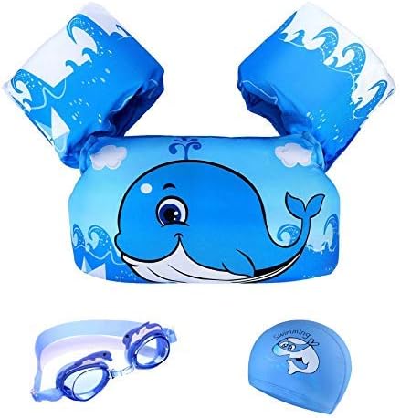 Puddle Swim Jumper for Girls & Boys 22 to 66 Pounds - Swim Vest, Floaties, Paddle Pal for Kids