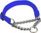 Hamilton Pet & Equine Adjustable Combo Choke Dog Collar, Large, 1 by 20 to 32-Inch, Chain and Blue Nylon